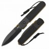 Couteau Pliant CJRB Locust Black/Gold Lame Spear Point AR-RPM9 G10 Button Lock IKBS J1951BG - Livraison Gratuite