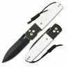 Couteau Pliant CJRB Locust White/Green Lame Spear Point AR-RPM9 G10 Button Lock IKBS J1951BBW - Livraison Gratuite