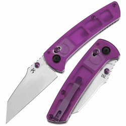 Couteau KANSEPT Main Street Purple Lame Acier 154CM Manche Acrylique IKBS Clip Crossbar Lock KT1015V10 - Livraison Gratuite