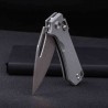 Couteau Real Steel Vis Gray Lame Acier 12C27N Manche G10 Crossbar Lock IKBS Clip RS8051HS - Livraison Gratuite