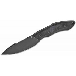 Couteau Tenable Luccio Black Lame Harpon Acier Sandvik 14C28N Manche G-10 Etui Kydex G007A2 - Livraison Gratuite