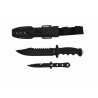 Lot de 3 Couteau S-TEC Tactical Set Lame 440 Manche Plastique + Couteau de Lancer Étui ABS STT221189BKPB - Livraison Gratuite