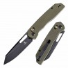 Couteau Tenable Shard Olive Green Reverse Tanto Acier 14C28N Manche G10 Crossbar Lock T1006V3 - Livraison Gratuite