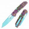 Couteau Tenable Shard Jade G10 & Purple Undead Reverse Tanto Acier 14C28N Crossbar Lock T1006V9 - Livraison Gratuite