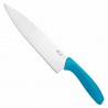 Couteau Chef Gatco Lame Acier 440 Drop Point Satin Manche Zytel Turquoise GTC70133- Livraison Gratuite