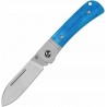 Couteau QSP Hedgehog Slip Joint Lame Acier 14C28N Spear Point Manche Os Bleu QS142SPD - Livraison Gratuite