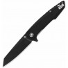 Couteau QSP Phoenix Lame Wharncliffe Acier D2 Manche G-10 Noir IKBS Liner Lock Clip QS108C2 - Livraison Gratuite