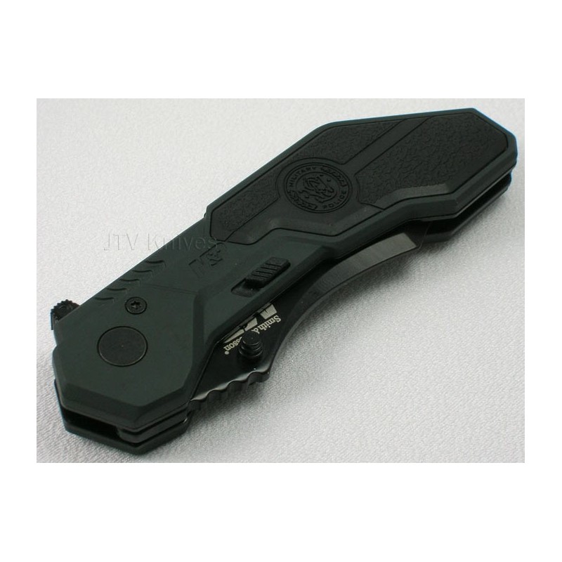 Couteau Automatique OTF Smith&Wesson Lame Acier AUS-8 Manche Aluminium  SWOTF9B - Couteaux automatiques (7462428)