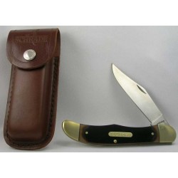 Couteau Schrade Old Timer Mustang Acier Carbone + Etui Cuir SCH125OT - Livraison Gratuite