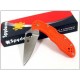 Couteau Spyderco Delica Flat Ground Orange Acier VG-10 Manche FRN Made In Japan SC11FPOR - Livraison Gratuite