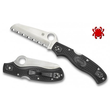 Couteau Spyderco Rescue 3 Manche Black FRN Acier VG-10 Serrated Made In Japan SC14SBK3 - Livraison Gratuite