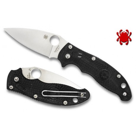 Couteau Spyderco Manix 2 Lightweight Black Manche Black Molded FRCP Acier CTS-BD-1 Made In USA SC101PBK2 - Livraison Gratuite