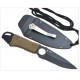 Lot de Couteaux - 3 Couteau de Cou Survie Lancer Tactical Serrated Manche Corde Acier Inox Rando Camp M4240 - Livraison Gratuite