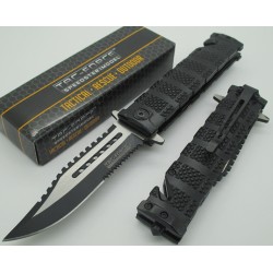 Couteau Tactical Rescue Ouverture Assistée Extraction Evasion Tac Force TF710BK - Livraison Gratuite