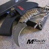 Couteau de Cou Karambit Mtech Lame Acier 440 Manche Paracorde Etui Kydex MT670 - Livraison Gratuite