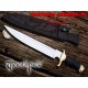 Couteau Poignard Down Under Knives Toothpick Acier 440C Manche Cuir Etui Cuir DUKTP - Livraison Gratuite