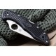 Couteau Spyderco Delica Flat Ground Black Acier VG-10 Manche FRN Made In Japan SC11FPBK - Livraison Gratuite