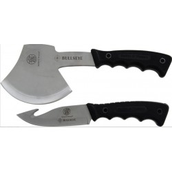 Set de 2 Pièces Hache & Couteau Smith&Wesson Bullseye Knife/Axe Combo Acier 440C Etui Cordura SW629 - Livraison Gratuite