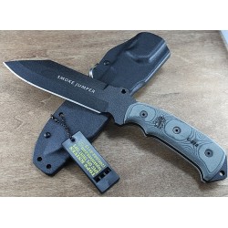 Couteau de Survie Tops Smoke Jumper Acier Carbone 1095 Manche Micarta Etui Kydex Made In USA TPSJ626 - Livraison Gratuite