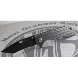 Couteau Kershaw Lifter Framelock A/O Lame Tanto Acier 3Cr13 Manche Acier Blackwash KS1302BW - Livraison Gratuite