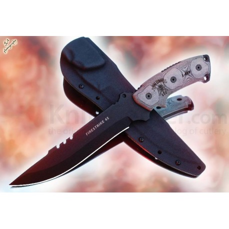 Couteau De Survie Tops Fire Strike Acier Carbone 1095 Manche Micarta Etui Kydex Made USA TP45 - Livraison Gratuite