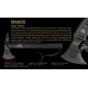 Hache Tomahawk USMC Elite Tactical Axe BRUISER Acier 440C Manche FRN USMX001 - Livraison Gratuite