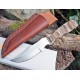 Couteau Steel Stag Finger Grip Skinner Lame Acier inox Manche Bois & Bois de Cerf Etui Cuir SS7020 - Livraison Gratuite