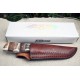 Couteau Steel Stag Finger Grip Skinner Lame Acier inox Manche Bois & Bois de Cerf Etui Cuir SS7020 - Livraison Gratuite