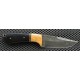 Couteau Damas The Wedge Fixed Blade Acier 256 Couches Manche Corne/Bois Etui Cuir DM1072 - Livraison Gratuite