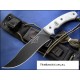 Couteau Tops Longhorn Bowie Acier Carbone 1095 Manche Micarta Etui Nylon Made In USA TPLONGBRMT - Livraison Gratuite