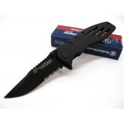 Couteau Smith&Wesson Extreme Ops Acier Carbone/Inox Manche Aluminium Linerlock SWA24S - Livraison Gratuite