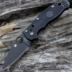 Couteau Spyderco Manix 2 Black Lightweight Folder Lame CTS BD1 Manche FRN-CP Made USA SC101PBBK2 - Livraison Gratuite