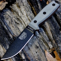 Couteau Esee Model 4 Acier 440C Manche Micarta Etui Kydex + Clip Made In USA ES4PB - Livraison Gratuite